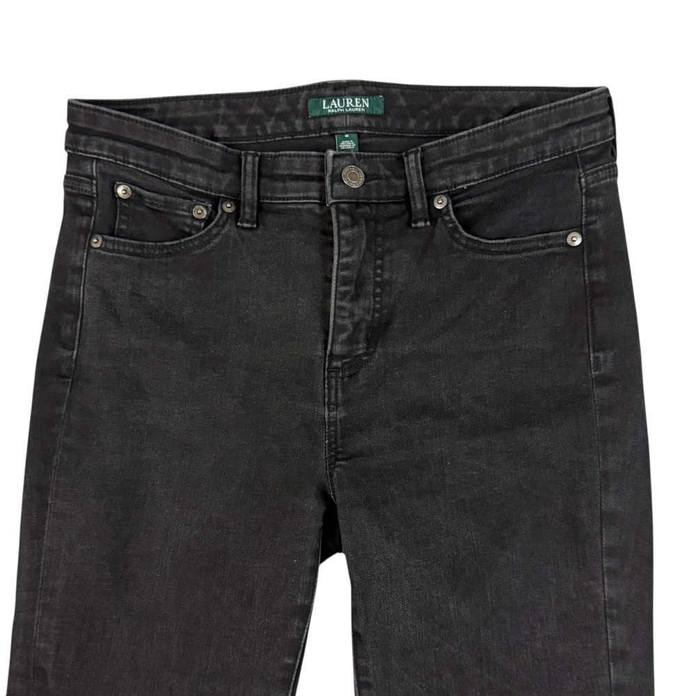 Lauren Ralph Lauren Jeans Women's Size 8 Premiere Straight Crop Charcoal Wash - Picture 3 of 12